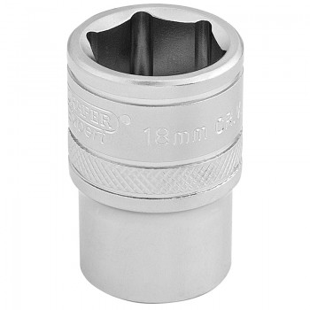 6 Point Metric Socket, 1/2&rdquo; Sq. Dr., 18mm