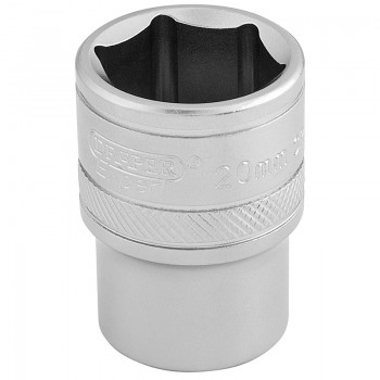 6 Point Metric Socket, 1/2&rdquo; Sq. Dr., 20mm