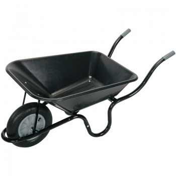 Heavy Duty Plastic Tray Wheelbarrow, 85L