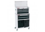 Combined Roller Cabinet and Tool Chest, 6 Drawer, 24&rdquo;, White