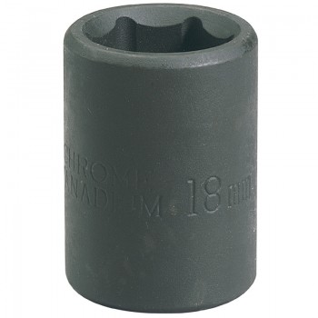 Impact Socket, 1/2” Sq. Dr., 18mm (Sold Loose) Impact Socket, 1/2” Sq. Dr., 18mm (Sold Loose)