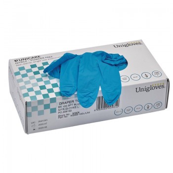 Nitrile Gloves, Large, Blue (Pack of 100)