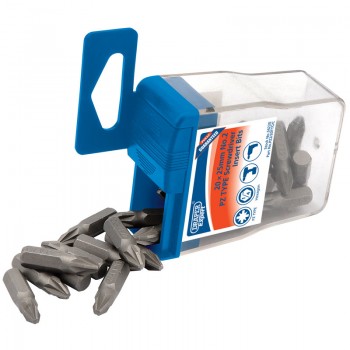 PZ TYPE Insert Bits in Plastic Storage Case, No.2 x 1/4&rdquo; (Pack of 20)