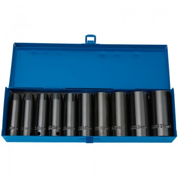 Draper HI-TORQ® Metric Deep Impact Socket Set, 1/2&rdquo; Sq. Dr. (10 Piece)