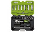 Draper Expert Metric Socket Set, 1/4&rdquo; Sq. Dr., Green (25 Piece)