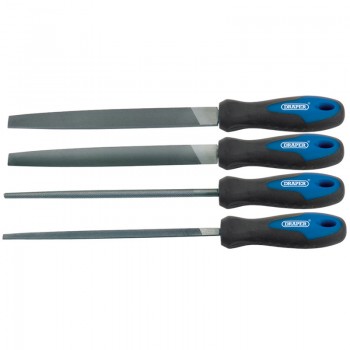 Soft Grip Engineer&rsquo;s File Set, 200mm (4 Piece)