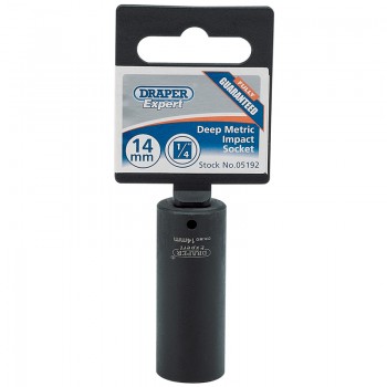 Expert HI-TORQ® 6 Point Deep Impact Socket, 1/4&rdquo; Sq. Dr., 14mm