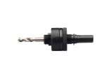 Locking Hex. Shank Holesaw Arbor with HSS Pilot Drill for Holesaws 32 - 210mm, 7/16&rdquo; Thread