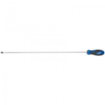 Extra Long Reach Soft Grip Plain Slot Screwdriver, 6.0 x 450mm
