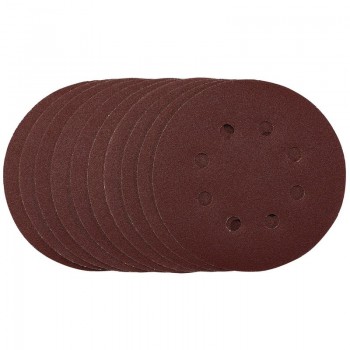 Sanding Discs, 125mm, Hook & Loop, 120 Grit, (Pack of 10)