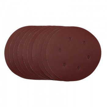 Sanding Discs, 150mm, Hook & Loop, 240 Grit, (Pack of 10)
