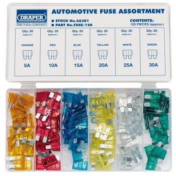 Standard Automotive Plug-In Fuse Assortment (120 Piece) Standard Automotive Plug-In Fuse Assortment (120 Piece)