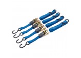 Ratcheting Tie Down Straps, 5m x 25mm, 250kg (4 Piece)