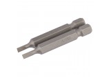 Plain Slot Insert Bit, 3mm, 1/4&rdquo; Hex, 50mm Long (Pack of 2)