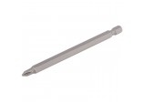 Cross Slot Insert Bit, 1/4&rdquo; Hex, 100mm Long, No.1 (Pack of 1)
