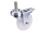 Swivel Bolt Fixing Nylon Wheel with Brake, 75mm Diameter, S.W.L. 70kg