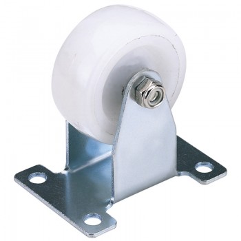 Fixed Plate Fixing Nylon Wheel, 100mm Diameter, S.W.L. 125kg