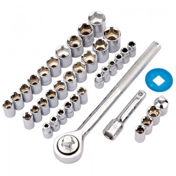 Draper Redline Socket Set, 1/4&rdquo;, 3/8&rdquo; Sq. Dr. (39 Piece)
