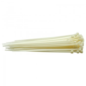 Cable Ties, 4.8 x 200mm, White (Pack of 100)