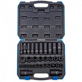 Draper Impact Socket Set, 3/8&rdquo; & 1/2&rdquo; Sq. Dr. (32 Piece)