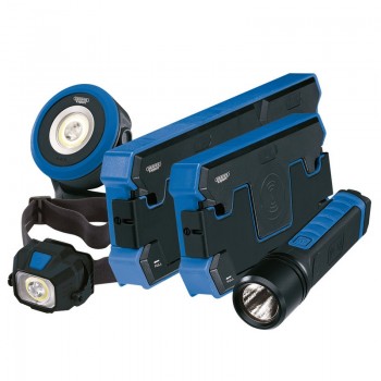 Wireless/USB Rechargeable Lights Kit with Single and Dual Charging Pads