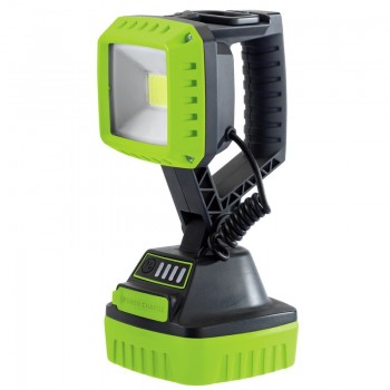COB LED Rechargeable Worklight, 10W, 1,000 Lumens, Green, 4 x 2.2Ah Batteries